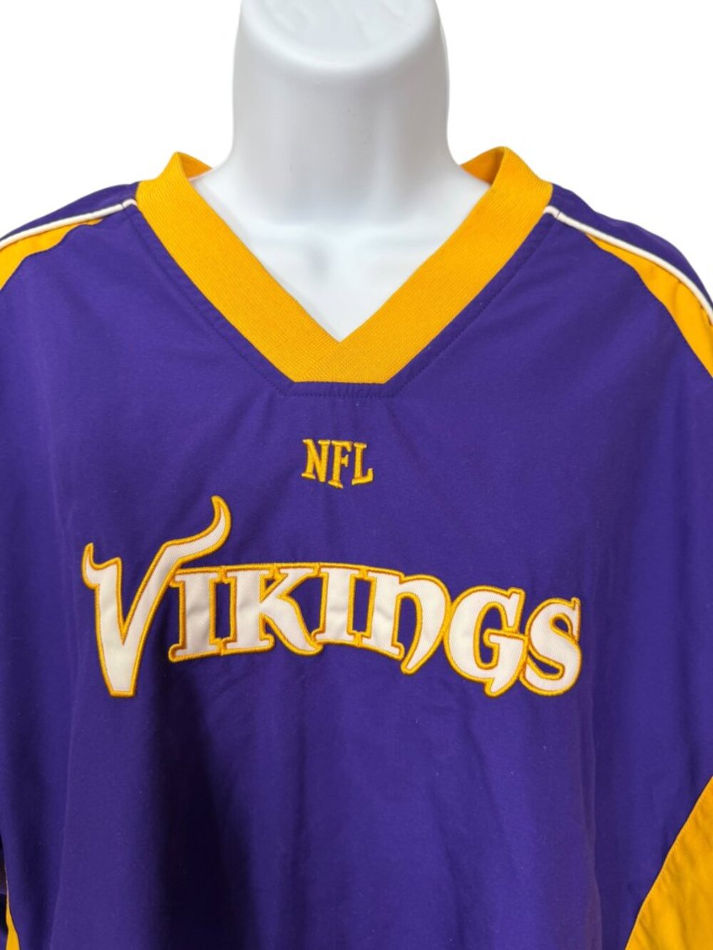 NFL Team Apparel Minnesota Vikings Pullover Windbreaker Sz L